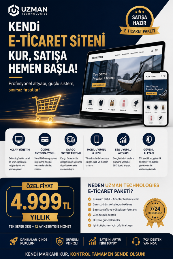 Start Your E-Commerce Website & Sell Instantly | Uzman Technologies